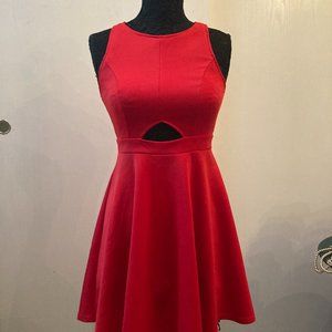 Francesca's red skater dress